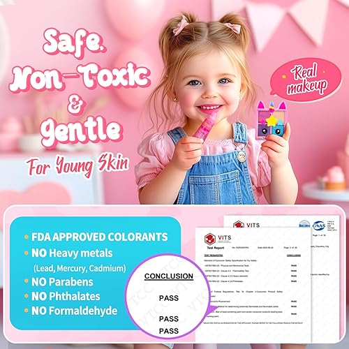 Miniatura 3 de ULOVEME Kit de Maquillaje Real para Niñas - Real, No Tóxico, Juguete de Maquillaje Lavable - Regalo de Juguetes Umicorn para Niñas de 3 4 5 6 7 8 9