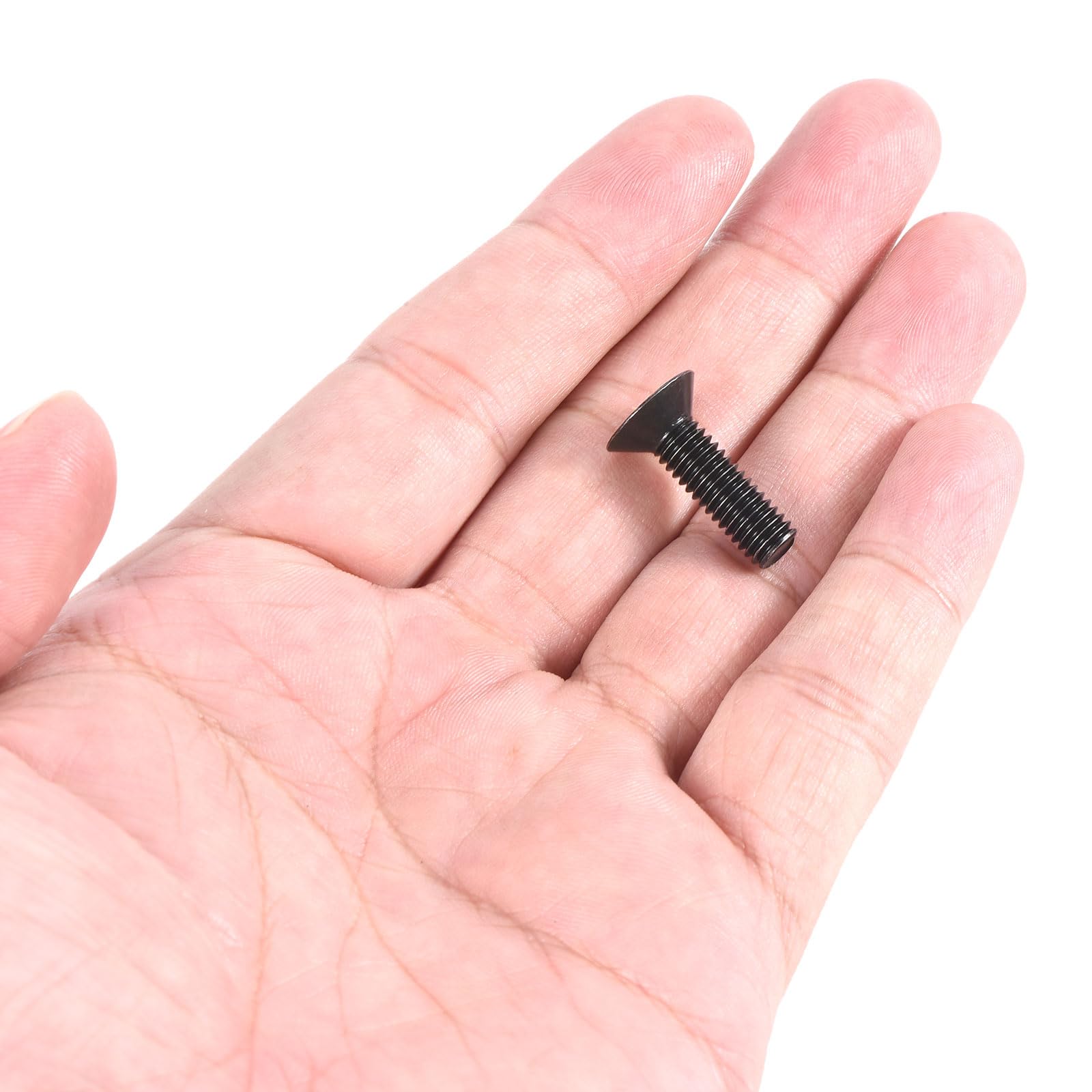 50 Viti M6 X 20mm Testa Svasata Esagonale - Acciaio 10.9, Per Mobili, Macchinari E Fai Da Te, Colore Nero - Foto 6