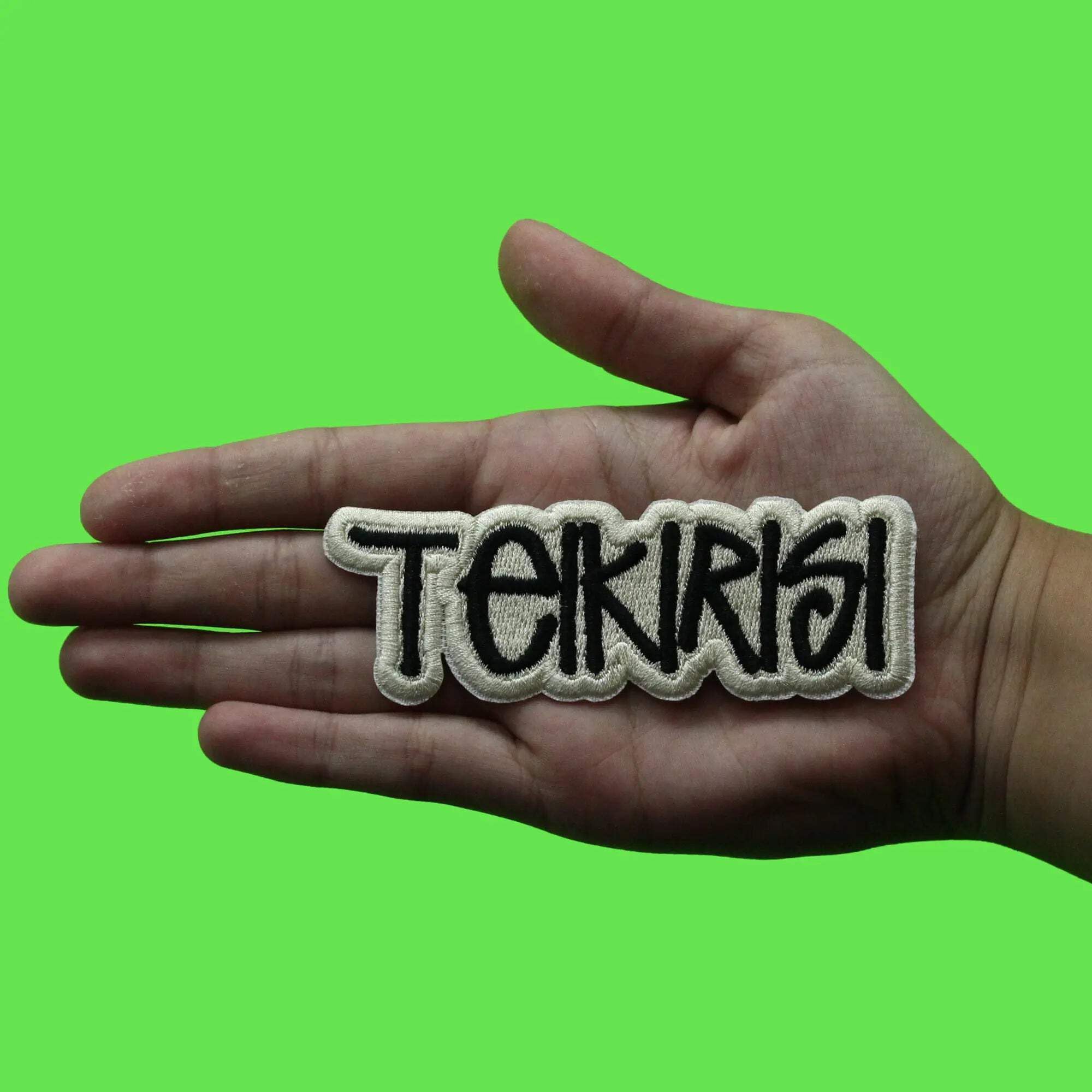 Teikirisi Slang Script Patch Hispanic Culture Embroidered Iron On Take It Easy