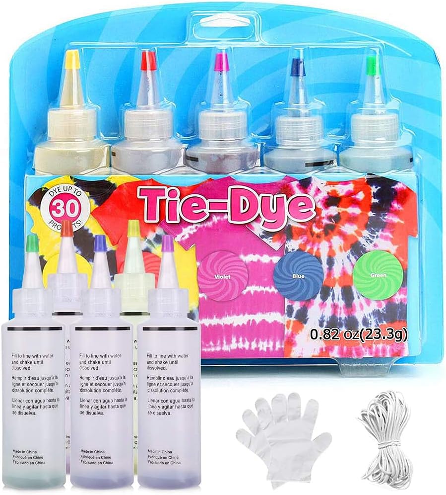 Buy Aiboria Tie Dye Diy Kit 5 Colors Shirt Fabric Tie Dye Kit For Kids Adults Non Toxic Vibrant Tie Dye Supplies With Rubber Bands Gloves For Diy Arts And Crafts 1ml Online In Hungary B08xvrpq6p