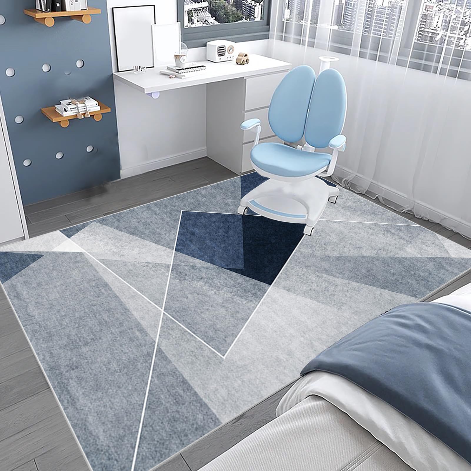 Alfombrilla Protectora Suelo para Silla de Oficina 130 x 150 cm, Tapete para Silla para Suelos Duros, Alfombra Silla Gaming Antideslizante, Alfombrilla Protección para Suelos Duros, Laminado, Parqué