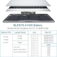 BLESYS A1466 Akkumulátor MacBook Air 13" Laptophoz - 7200mAh Lítium Polimer - Kompatibilis A1369/A1466 (2010-2017) Modellekkel - Szerszámokk 4