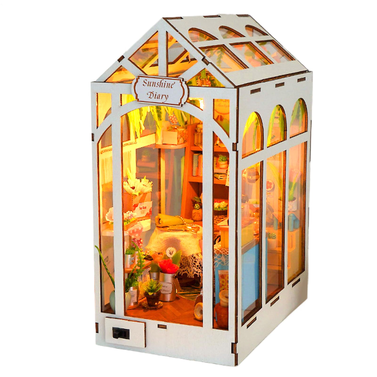 Maison de livre miniature puzzle en bois Teksome à offrir pour bureau