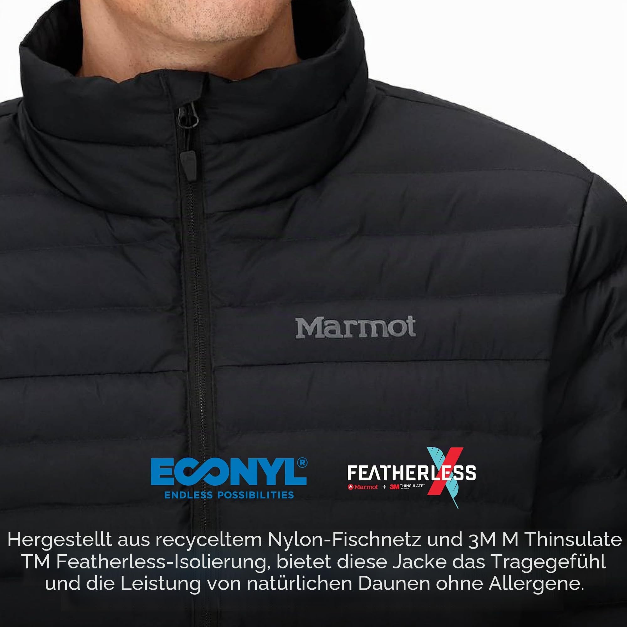 Marmot Herren Echo Featherless Jacket Ultra-leichte isolierte Winterjacke, warme Outdoorjacke, wasserabweisende Steppjacke, winddichte Funktionsjacke, klein packbar (1er Pack)