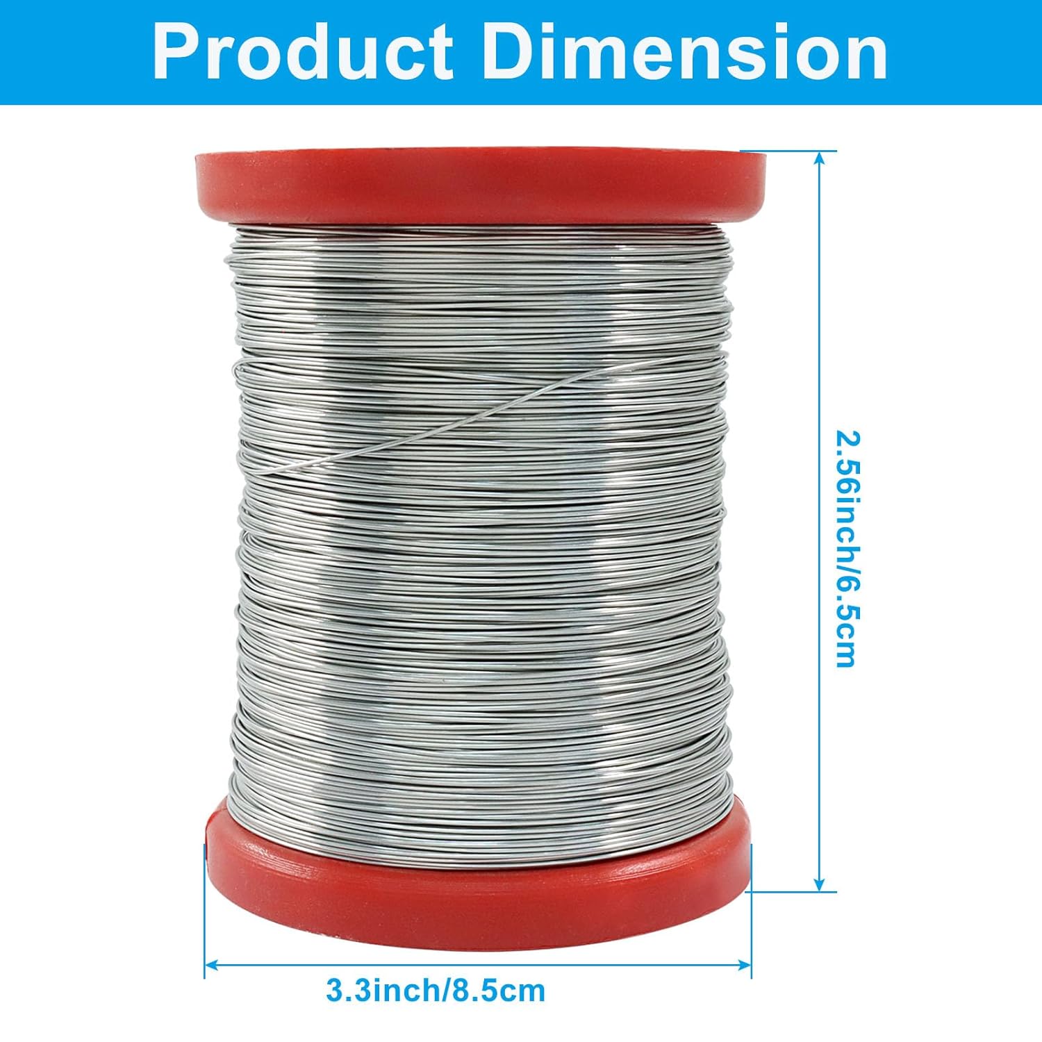 BokWin 0.5mm Bee Hive Frame Wire，Beekeeping Comb Tools Galvanized Iron Wire Essential Kit - Silver Beekeeping Supplies (1 Pack)