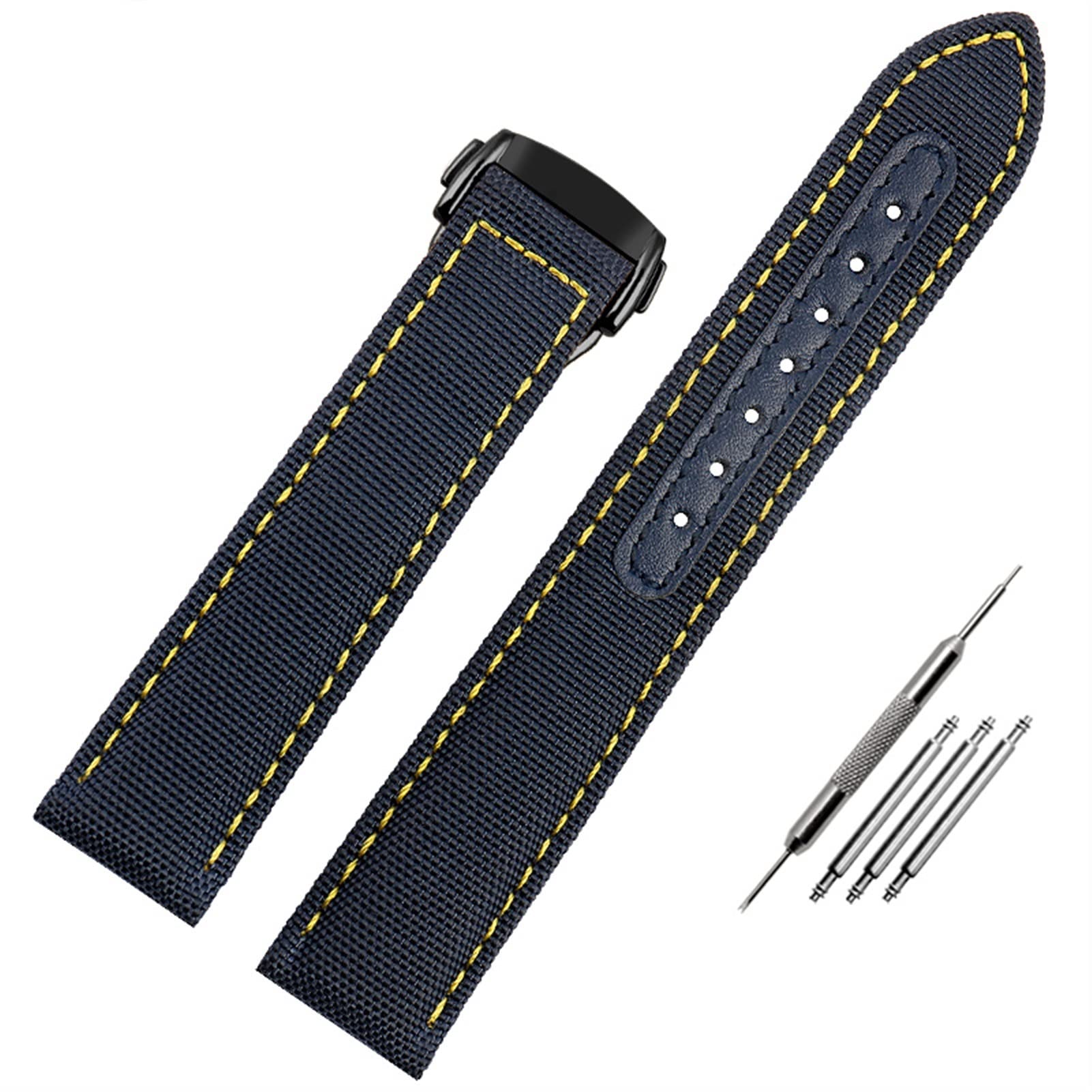 19 mm 20 mm tkany płócienny pasek do zegarka Omega Seamaster 300 AT150 tkanina skóra nylon AQUA TERRA 150 niebieski czarny pasek do zegarka, 20mm, Agat