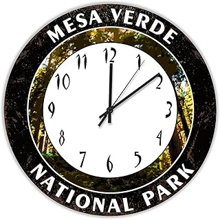 Sequoia National Park Farmhouse Vintage Round Wooden Wall Clock 12in Silent Non-Ticking Battery Operated Wood Clock for Living Room Office Wall Art Home Decor Housewarming Gift