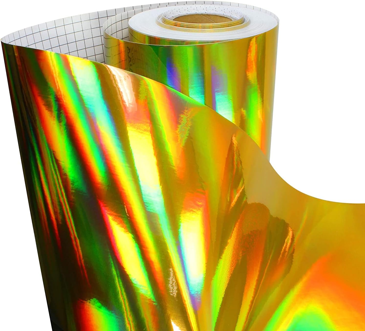 DECO65 Holographic Gold Chrome Adhesive Craft Vinyl (6ft x 1ft)