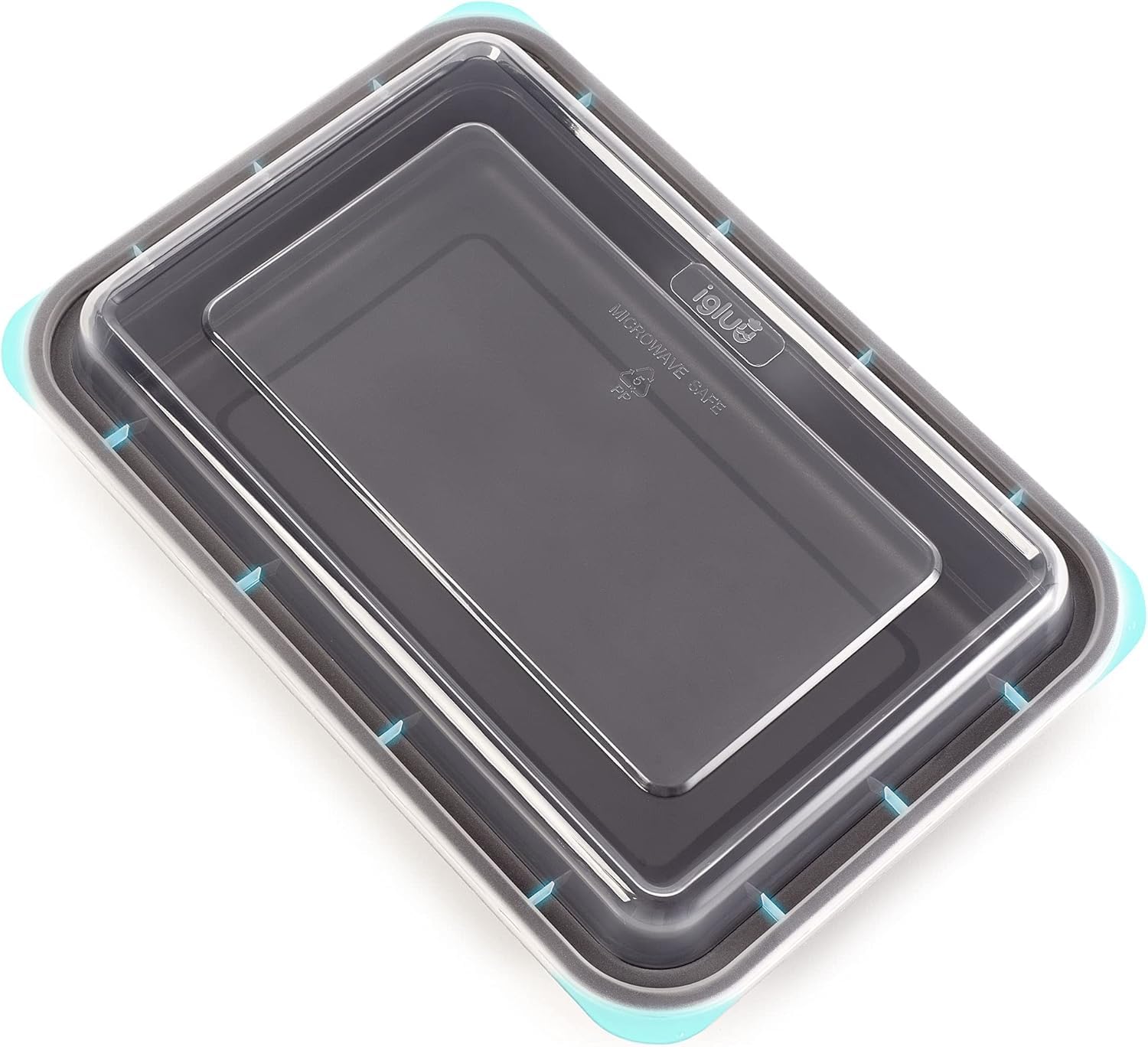 Igluu Meal Prep Recipientes para Alimentos de Plástico Reutilizables con Tapas (Set de 30) – Aptos para Microondas, Congelador y Lavavajillas – 828 ml – 1 Compartimento – Sin BPA