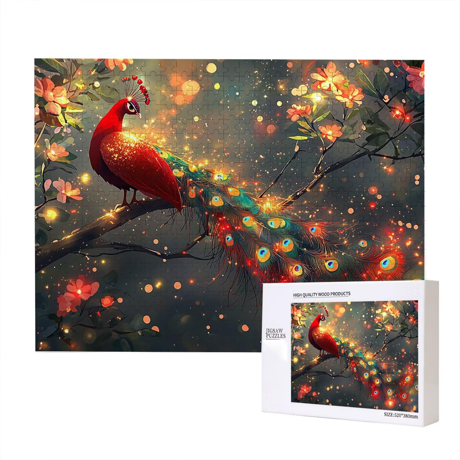 Jigsaw Puzzle, 6000 Pezzi Puzzle Classici, Foresta Puzzle Rilassamento Intelligence, Mpossibile Difficile Puzzle Impegnativo per Adulti Puzzle Gioco Familiare, Regalo per Amore Amico Paone fr0-568
