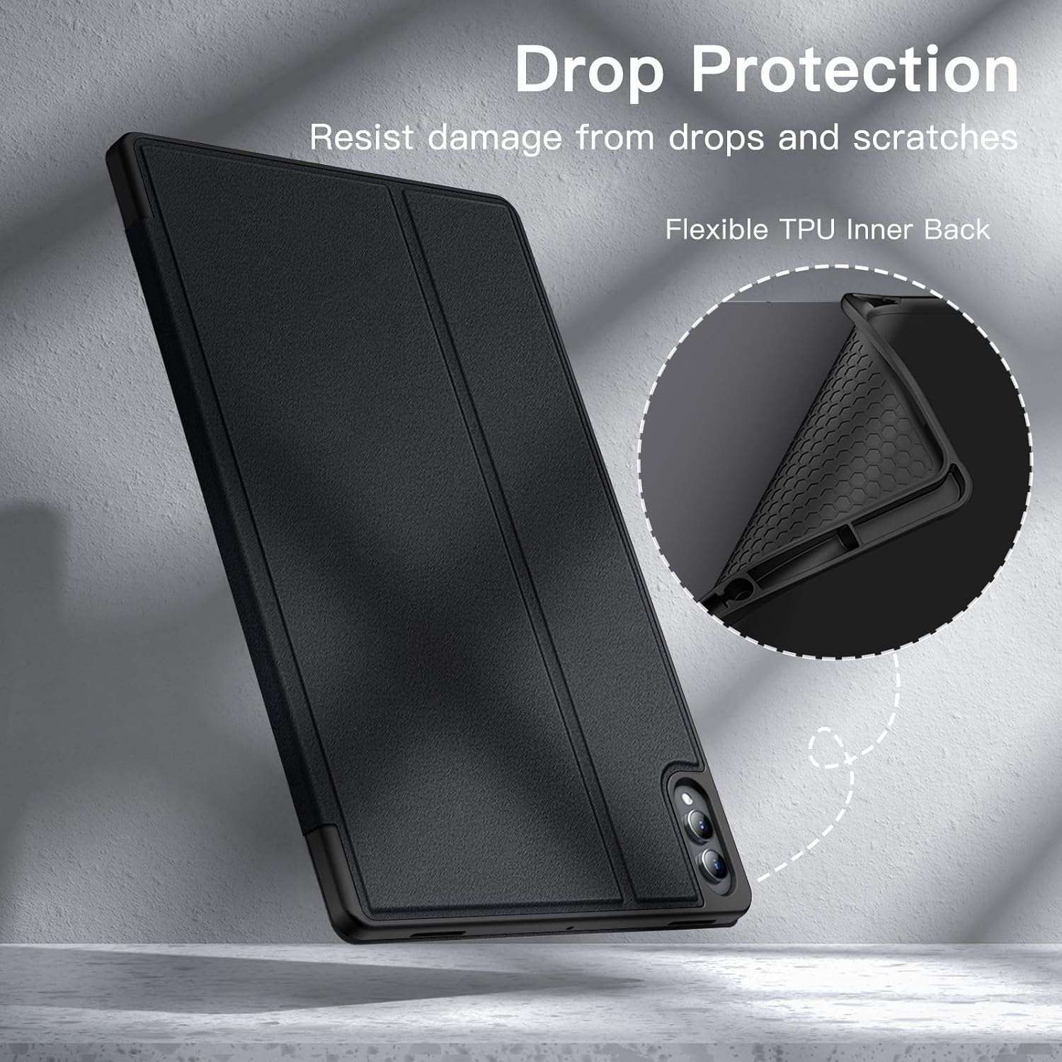 JETech Case for Samsung Galaxy Tab S11 Ultra with S Pen Holder, Slim Folio Stand Protective Tablet Cover, Multi-Angle Viewing, Auto Sleep/Wake (Black)