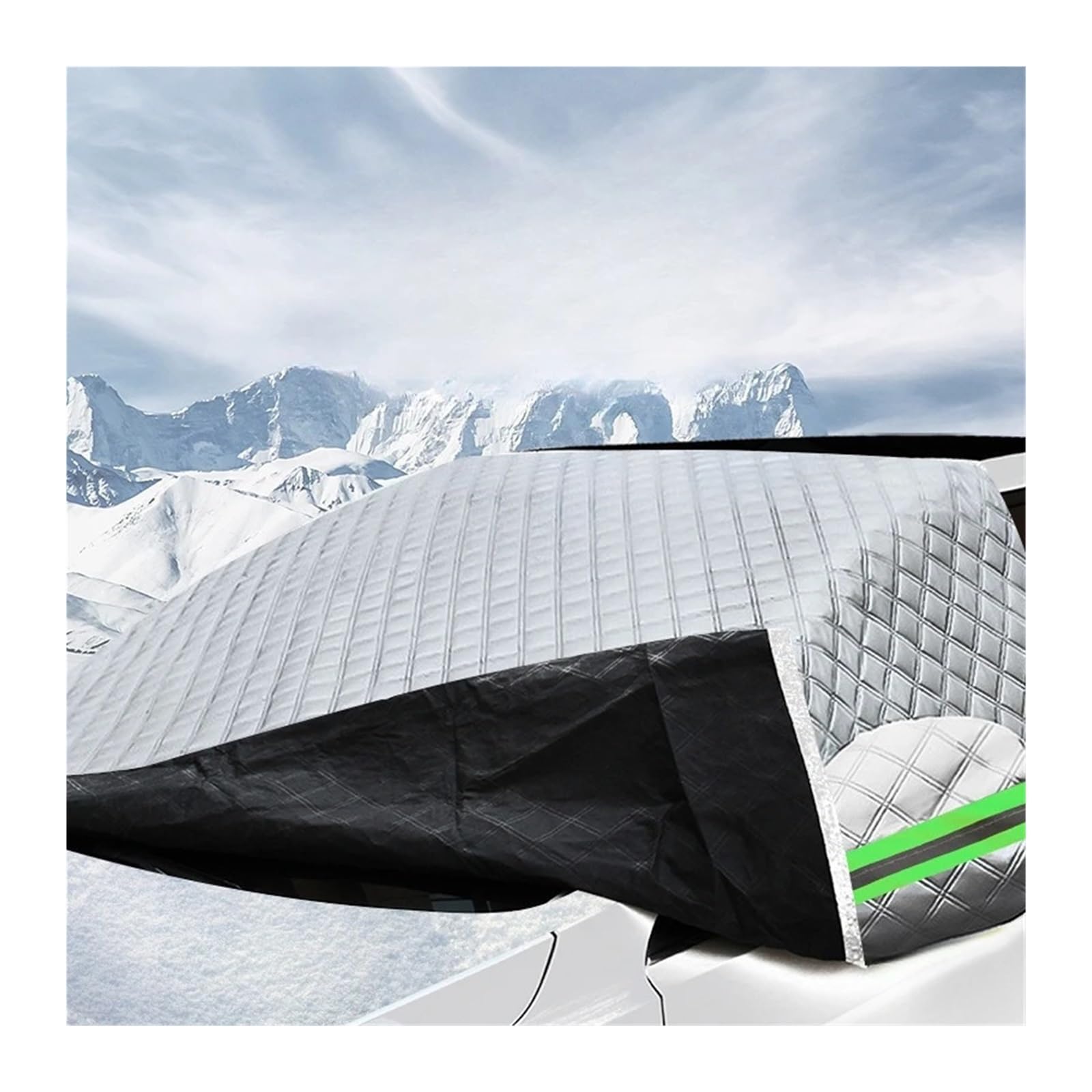 Couvercle de dégivrage de Pare-Brise de Voiture 1 pièces agrandir la Couverture de Neige Voiture Hiver Pare-Brise Pare-Neige Coupe-Vent imperméable fenêtre(A)
