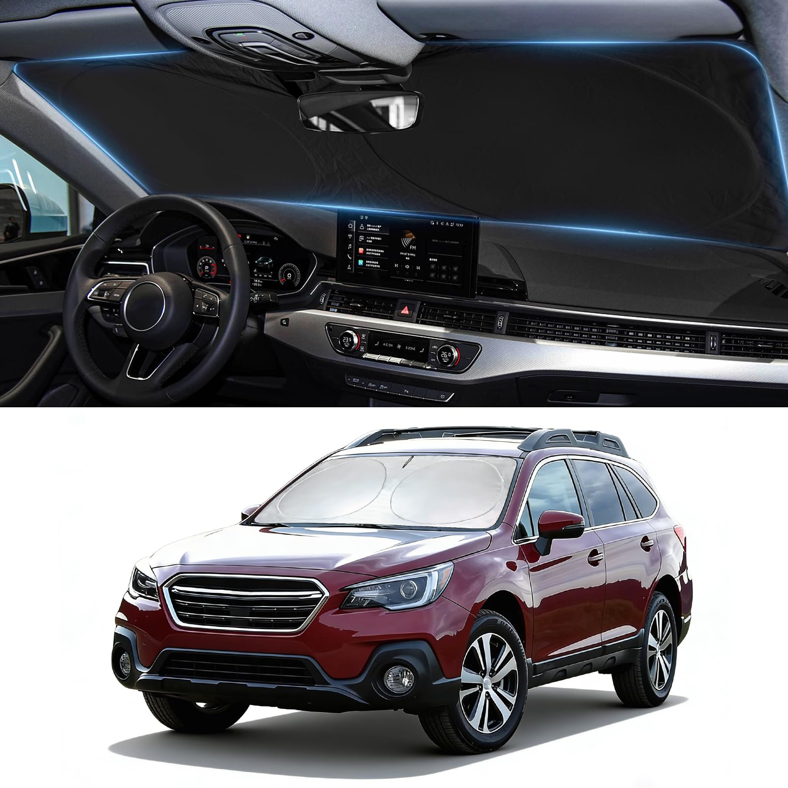 Sun Shade for Subaru Outback 2015-2018 2019 Windshield Sunshade Sun Visor