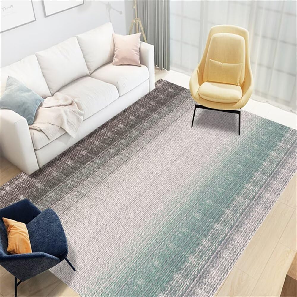 Tapis de chambre gris bleu 100x200cm idéal pour la pièce de bébé fille