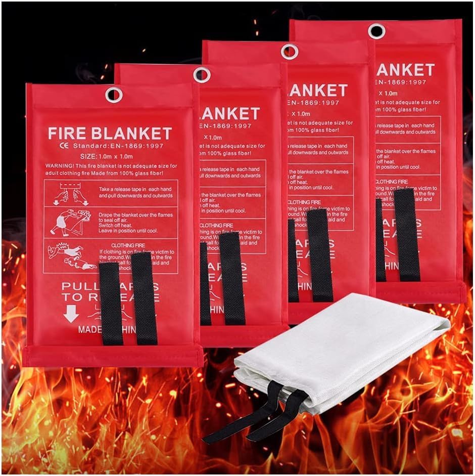 Emergency Fire Blankets for Home and Kitchen Fire Retardant Blankets