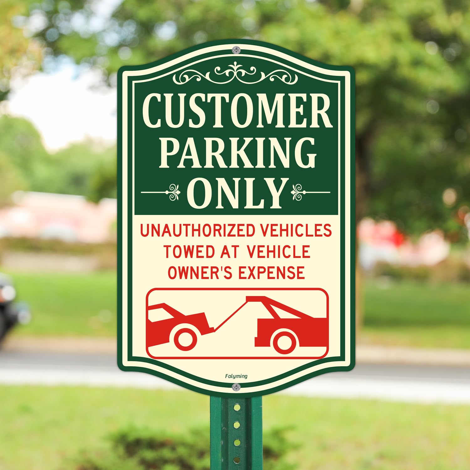 customer parking only ロードサイン Customer Parking Only Custom Logo Street / Wall Decal for