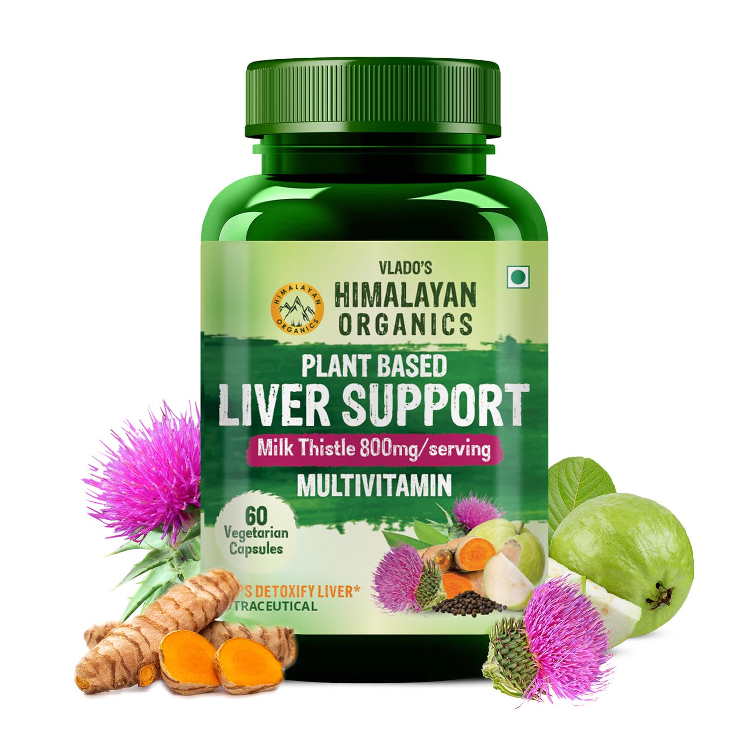 Vlados Himalayan Organics Plant Based Liver Support Supplement With Milk Thistle, Turmeric, Beetroot, Dandelion | Supports Digestion & Immunity | For Men & Women - 60 Veg Capsules (B08Z7X3XCK) Amazon Price History, Amazon Price Tracker