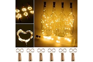 6-Pack Warm White Wine Bottle Lights with Cork: Illuminating Your Bottles with Fairy Charm