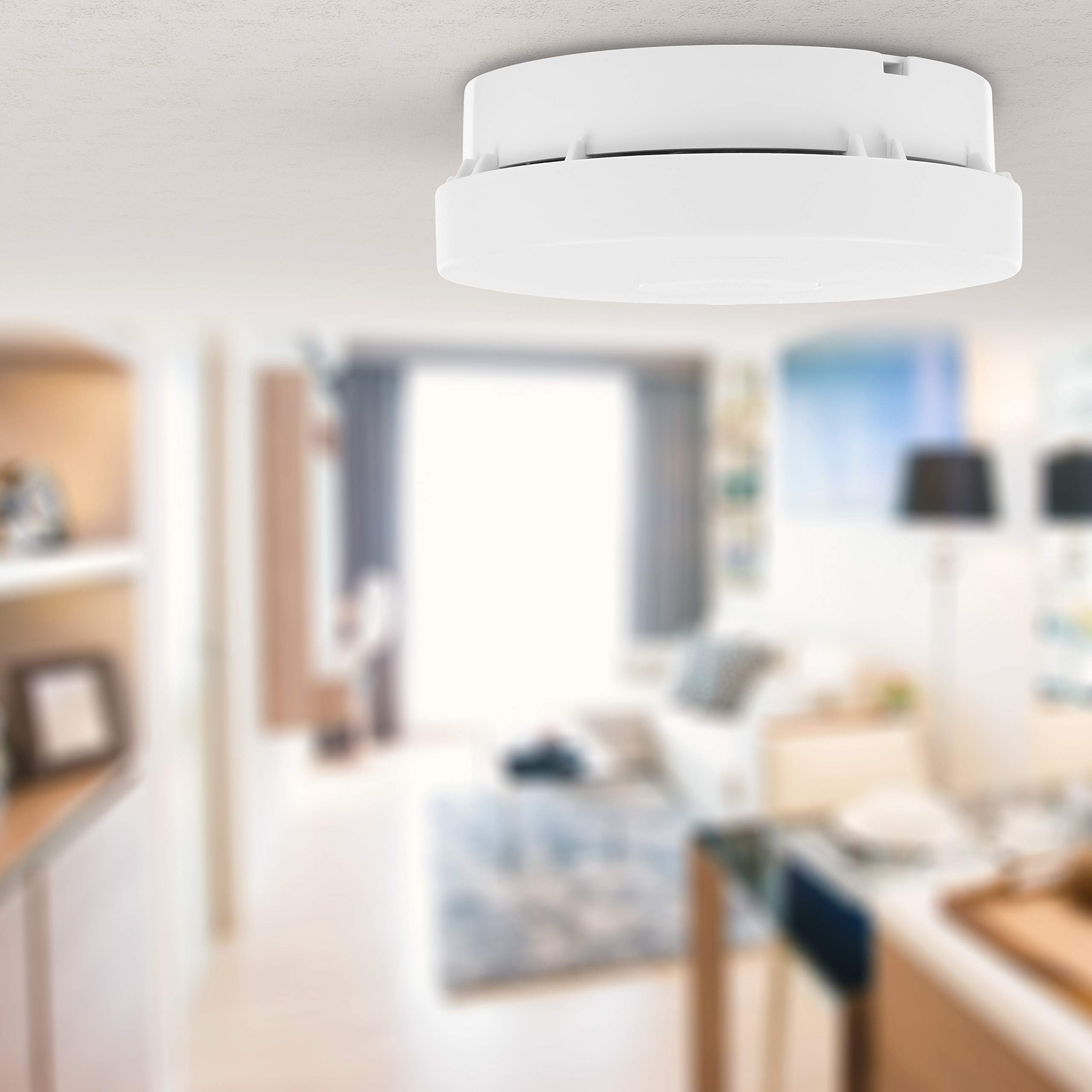 Détecteur De Fumée Smartwares FSM-124 - Pile 10 Ans Intégrée - Alarme 85 DB - Label Qualité Q - Test Facile Testeur De Piles