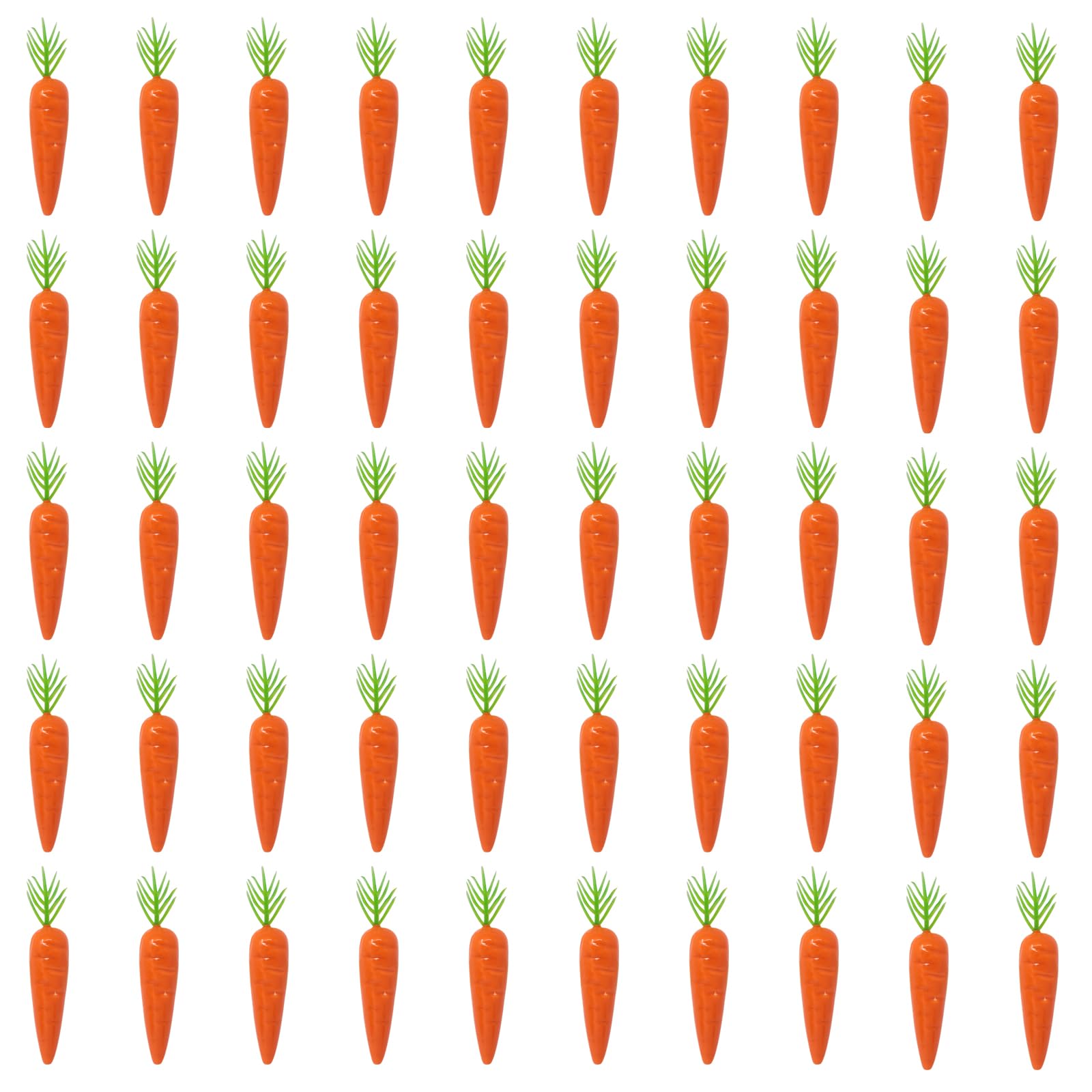 Honbay 50PCS Mini Artificial Carrots Ornament Foam Fake Small Carrots Models Decorative Bunny Carrots Vegetable for DIY Crafts Easter Party Home Decoration Photo Props
