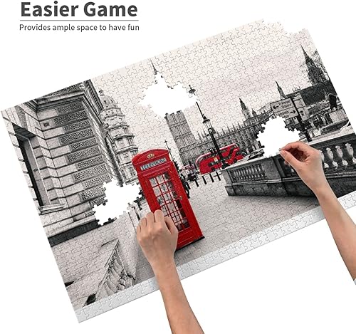 Miniatura 4 de El rompecabezas rojo de London Street es adecuado para adultos y niños rompecabezas de 1000 piezas