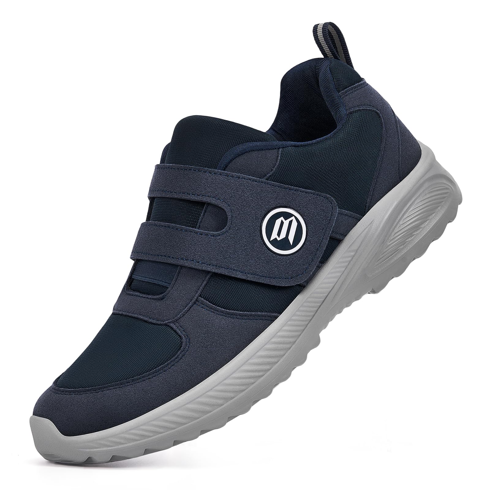 Bigzagger Diabetiker Schuhe Herren Damen Extra Weit mit Klettverschluss Orthopädische Schuhe mit Memory Foam Sohle Nahtloser Ultraleicht Gesundheitsschuhe für Geschwollene Füße