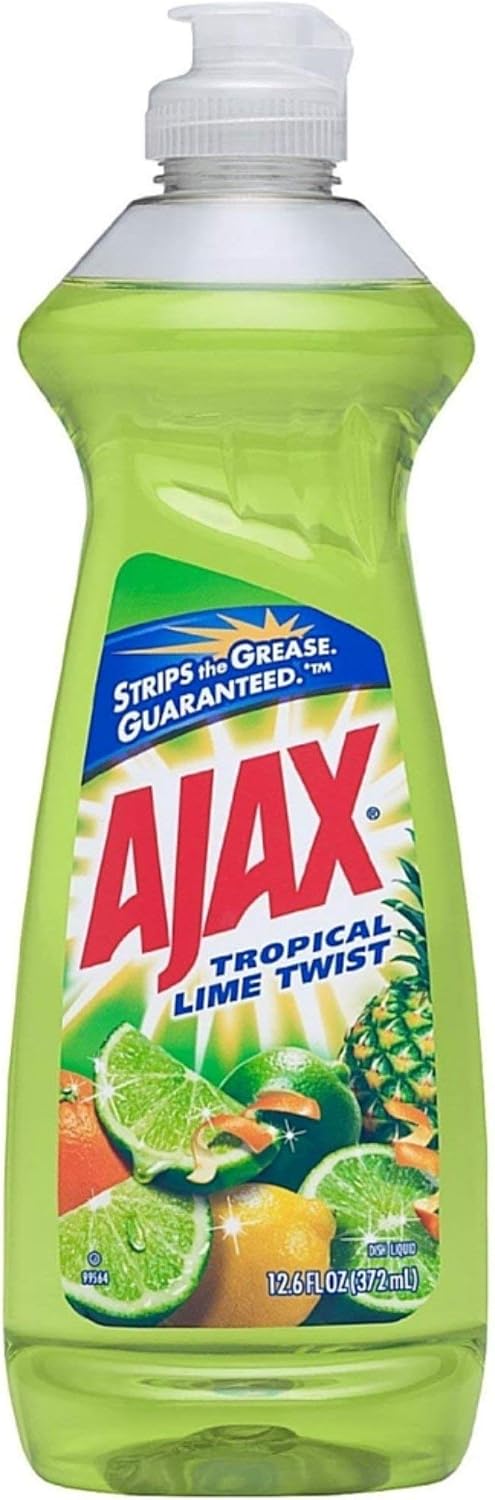 Ajax Liquid Dish Soap, Ultra Vinegar + Lime 14 oz (Pack of 6)
