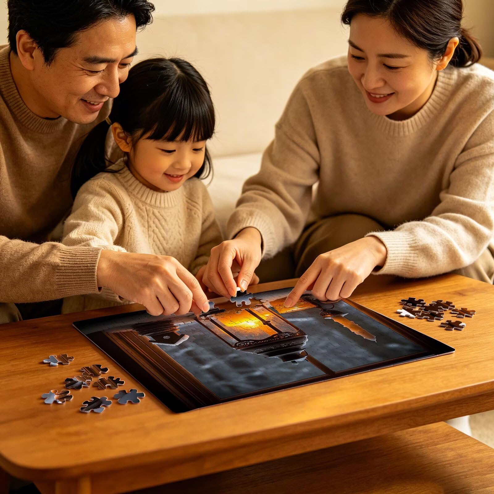 Puzzle 2000 sztuk | Okno świetlne jedna świeca Puzzle 2000 sztuk dla dorosłych | Idealnie pasują | bez kurzu | Drewniane puzzle dla całej rodziny | Puzzle XL Expert | Prezent dla kobiet W3H-726