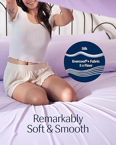 Miniatura 65 de REST® Evercool®+ Juego de sábanas refrescantes, tamaño King, gris claro, sábanas transpirables para personas que duermen con calor y sudores Gris