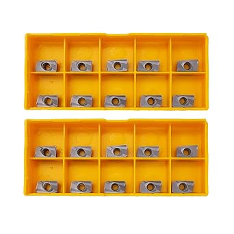 20pcs Indexable Face Milling Inserts APMT1135PDER-H2 Carbide Replacement Inserts For End Mill Tool Holders Boring Bar Inserts Rough Turning Stainless Steel
