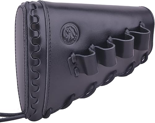 Almohadilla de cuero para mejilla de culata cosida a mano para rifle 38357 45-70 308 .22LR 12GA