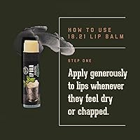 Vista 4 de 18.21 Man Made Lip Balm - Lip Protectant Hydrates & Moisturizes with Beeswax, Cocoa Butter & Vitamin E - For Chapped and Dry Lips