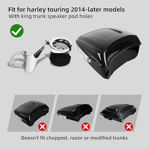 Miniatura 3 de XMT-Moto Tour Pack - Soporte para vaso trasero para Harley Davidson Touring Electra Glide Road Glide FLHTCU FLHTCUL FLHTK FLHTKL FLTRX FLTRXS