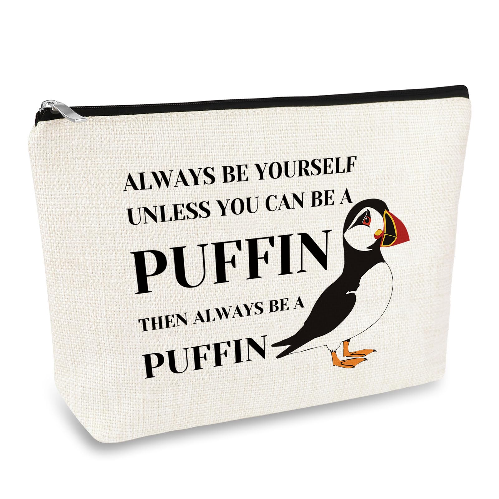 Puffin Gifts Puffin Bird Lover Gift Cosmetic Bag Animal Lover Gift for Women Makeup Bag Birdwatcher Gifts Seabird Gift Idea Christmas Birthday Graduation Gift for Daughter Friends Sister Travel Pouch