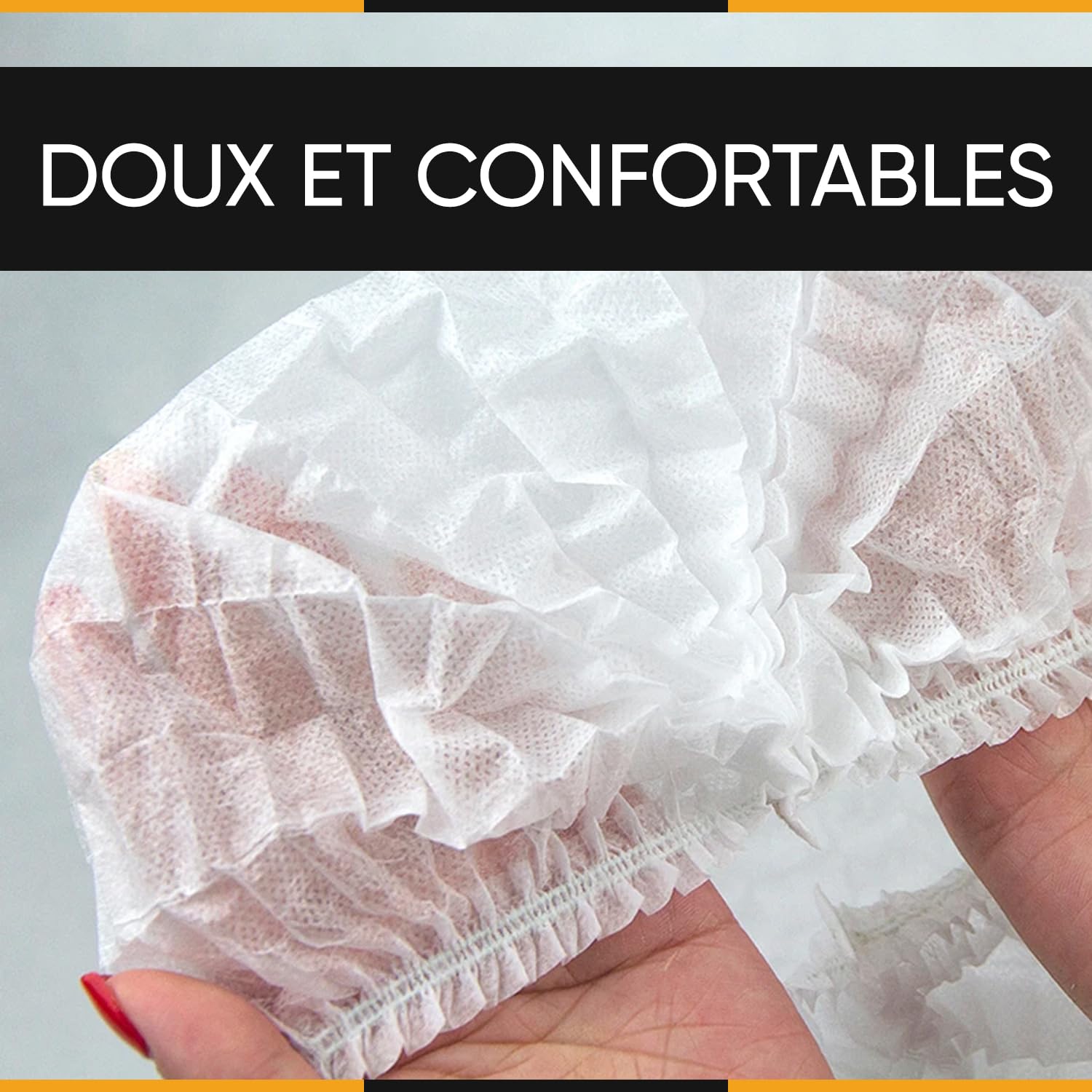 300 Uds Charlottes Jetables Cheveux, Confort Supérieur pour Cuisine et Beauté, Bonnets Chirurgicale Médicales à Usage Unique en TNT Respirants, Protection Optimale, Blanc, Unisexe