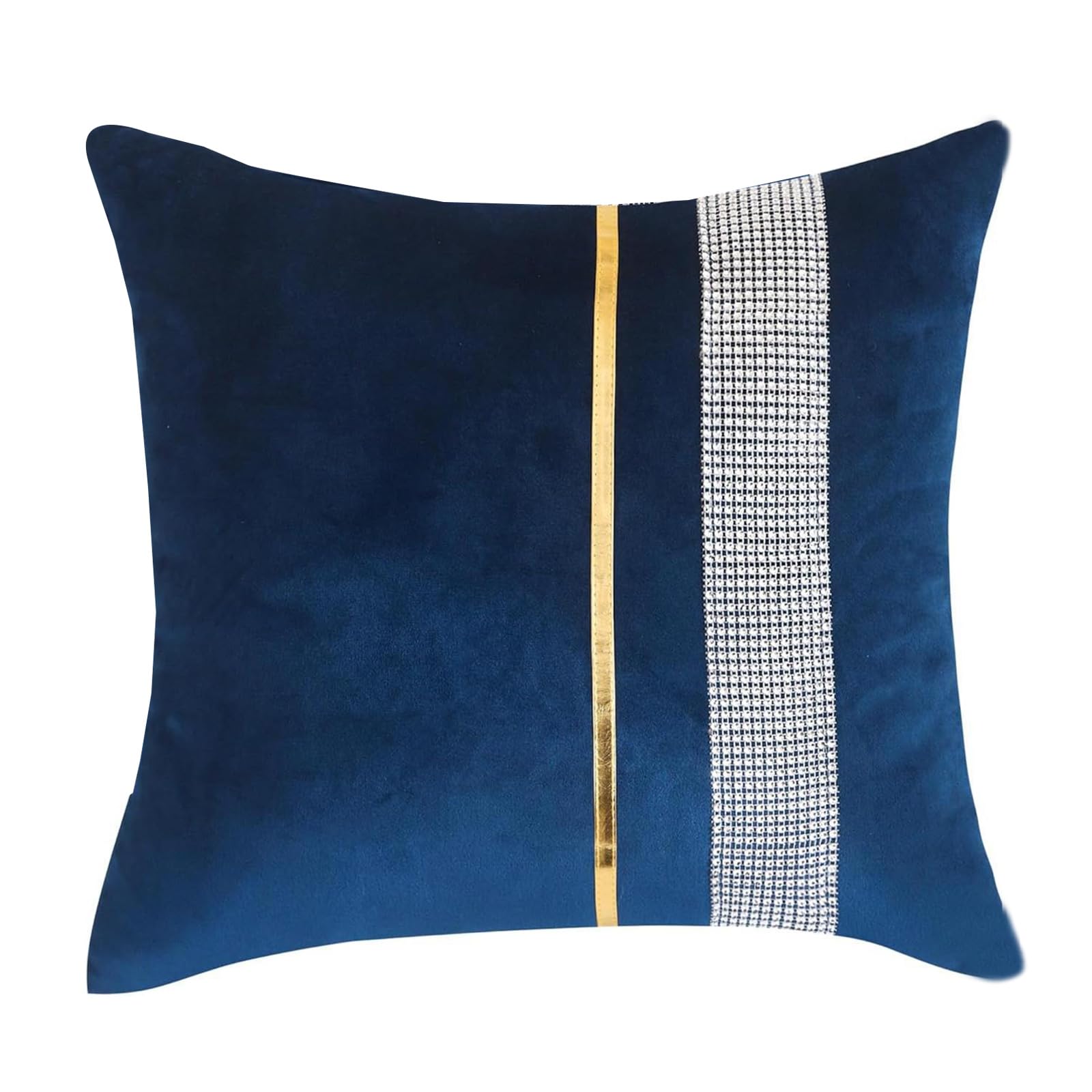 Velvets Throw Pillow Cover Elegant Stone Decoration Zippers and Sturdy Fabric for Living Room Velvets Pillowcase Set