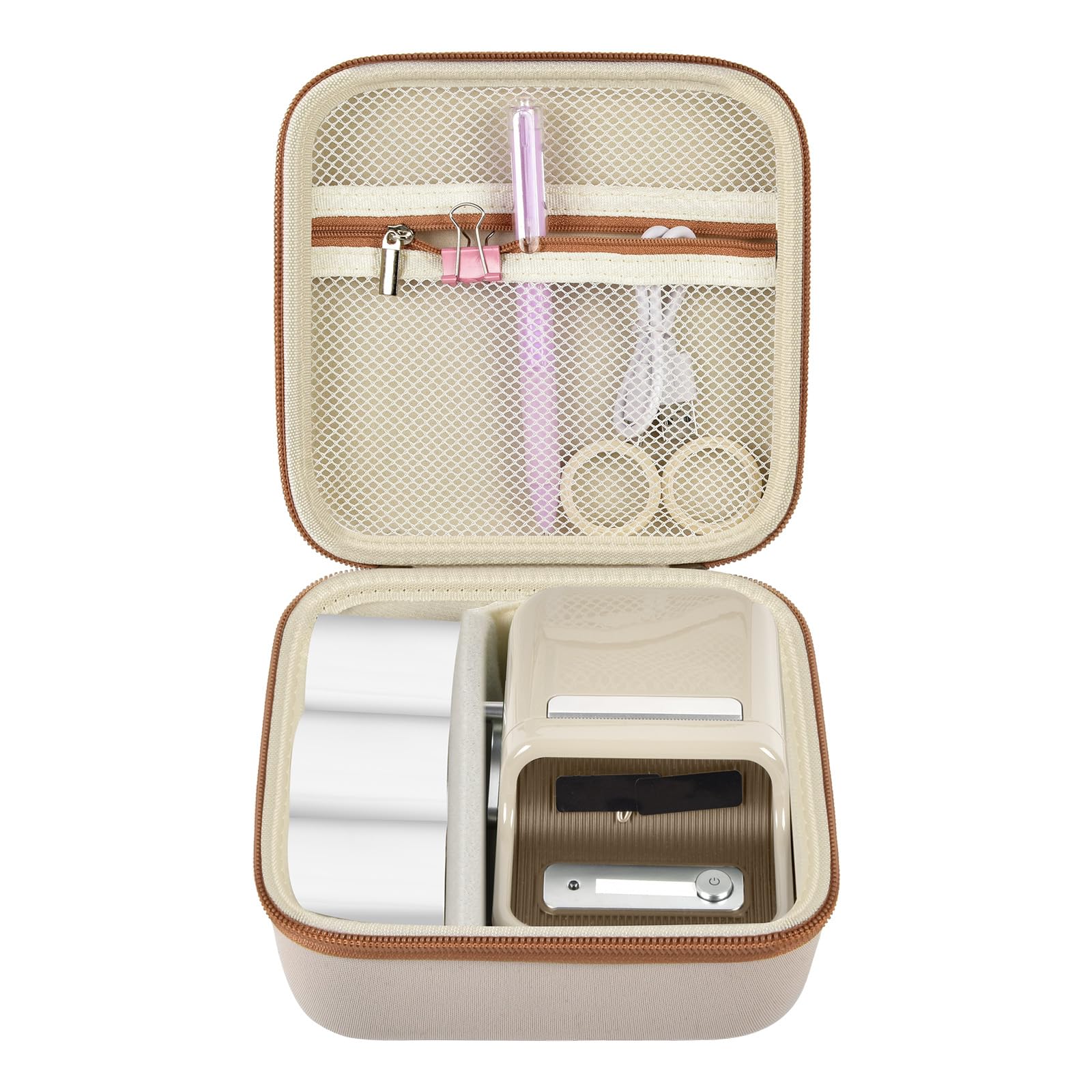 casmilee Funda para impresora de etiquetas NIIMBOT B1 / B21, para SUPVAN T50M Pro, bolsa de transporte para etiquetadora autoadhesiva, dispositivo de etiquetado Bluetooth, impresora
