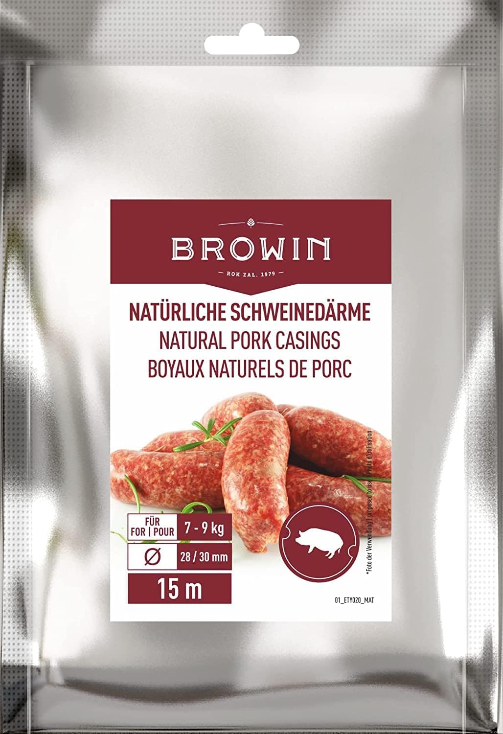 Browin 310601 Natural pork casigns calibre 28/30 mm 15 m 180 g