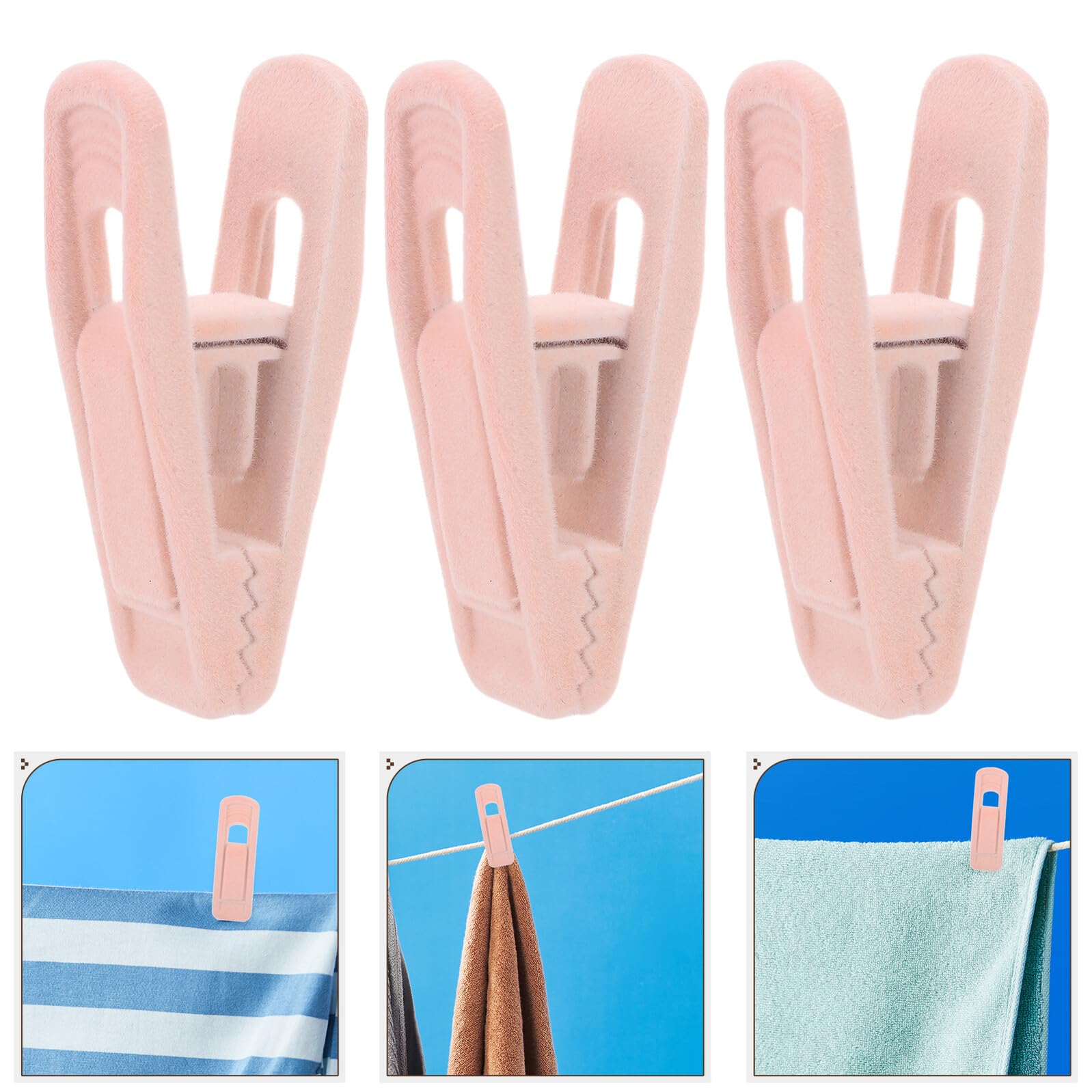 50 Pezzi 50 Mollette in Plastica Antivento Rosa Rivestimento in Velluto, Clip per Vestiti Resistenti alle Intemperie, per Bucato Domestico ed Esterno, Fermagli Multiuso per Gonne e