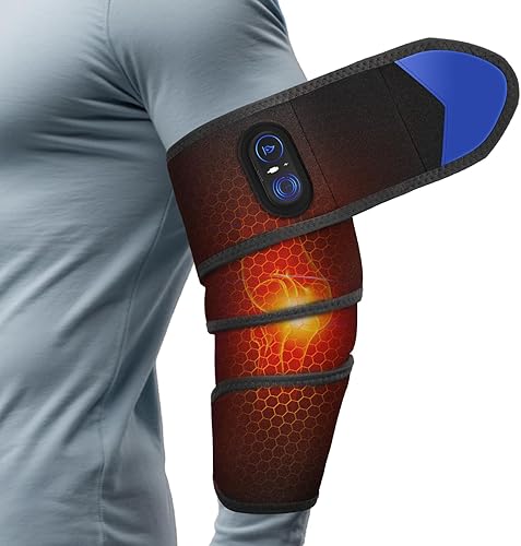 Miniatura 9 de Envoltura térmica recargable  Almohadilla térmica de 5000 mAh con 3 ajustes de calor y temporizador para frente, cuello, muñeca, rodilla, pierna,