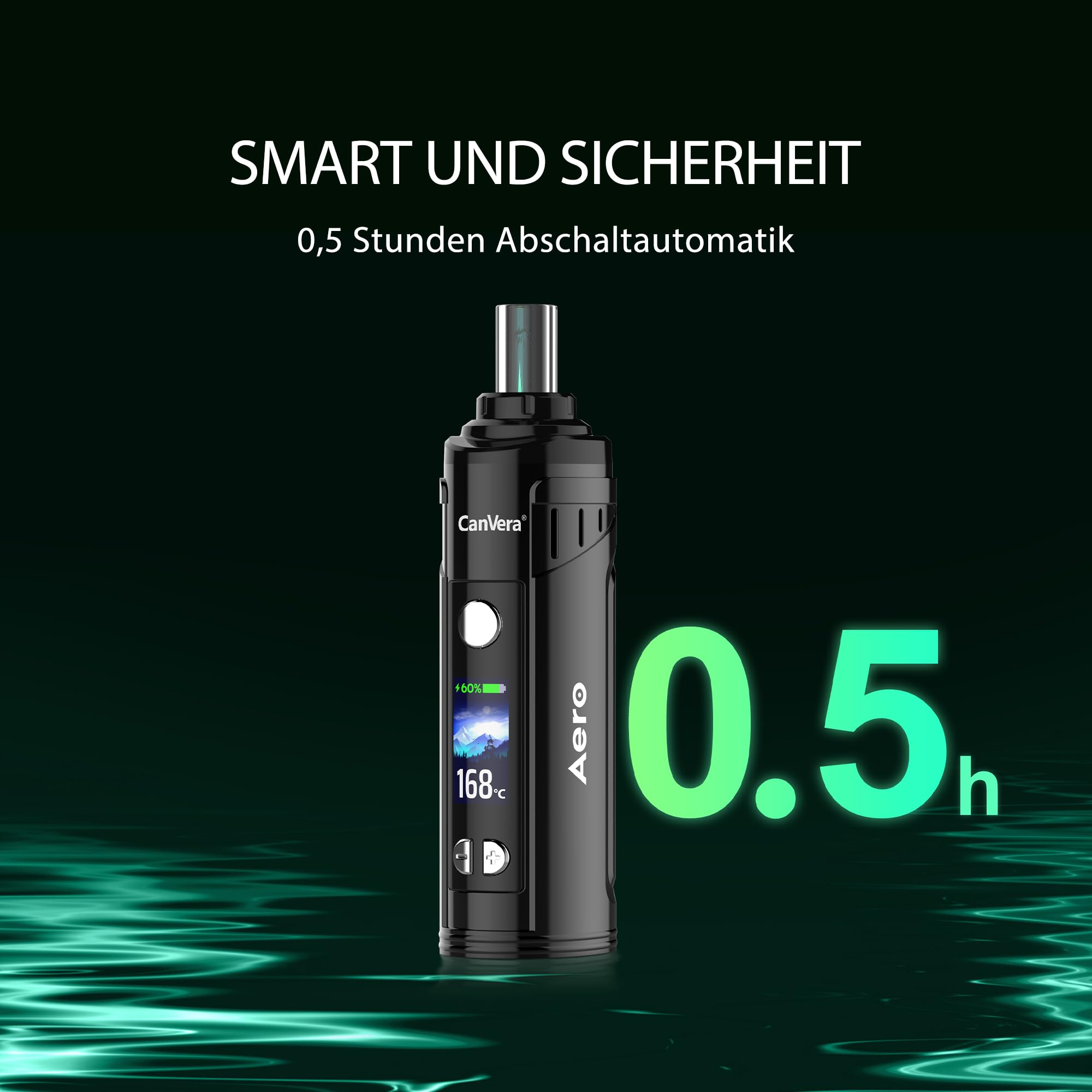 Vaporizer Kräuter | Duales Heizsystem | Haptischen Feedbacks | Präziser Temperatureinstellung | Keramik Kammer | LCD Farb Display | Timer