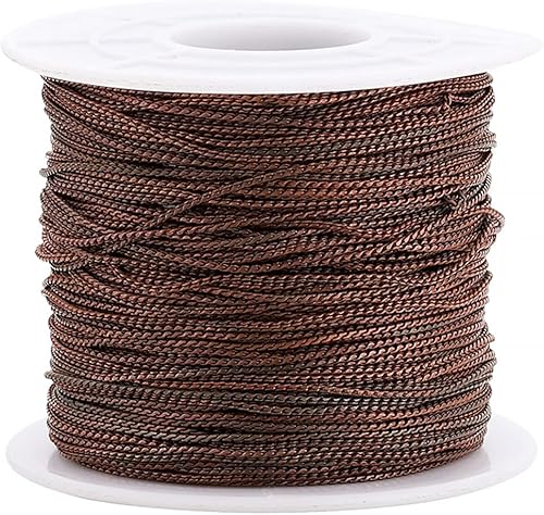 Miniatura 8 de AGCFABS Paquete de 16.4ft de cadena de serpiente a granel para collares, joyería de bricolaje, accesorios de búsqueda hechos a mano (negro pistola)