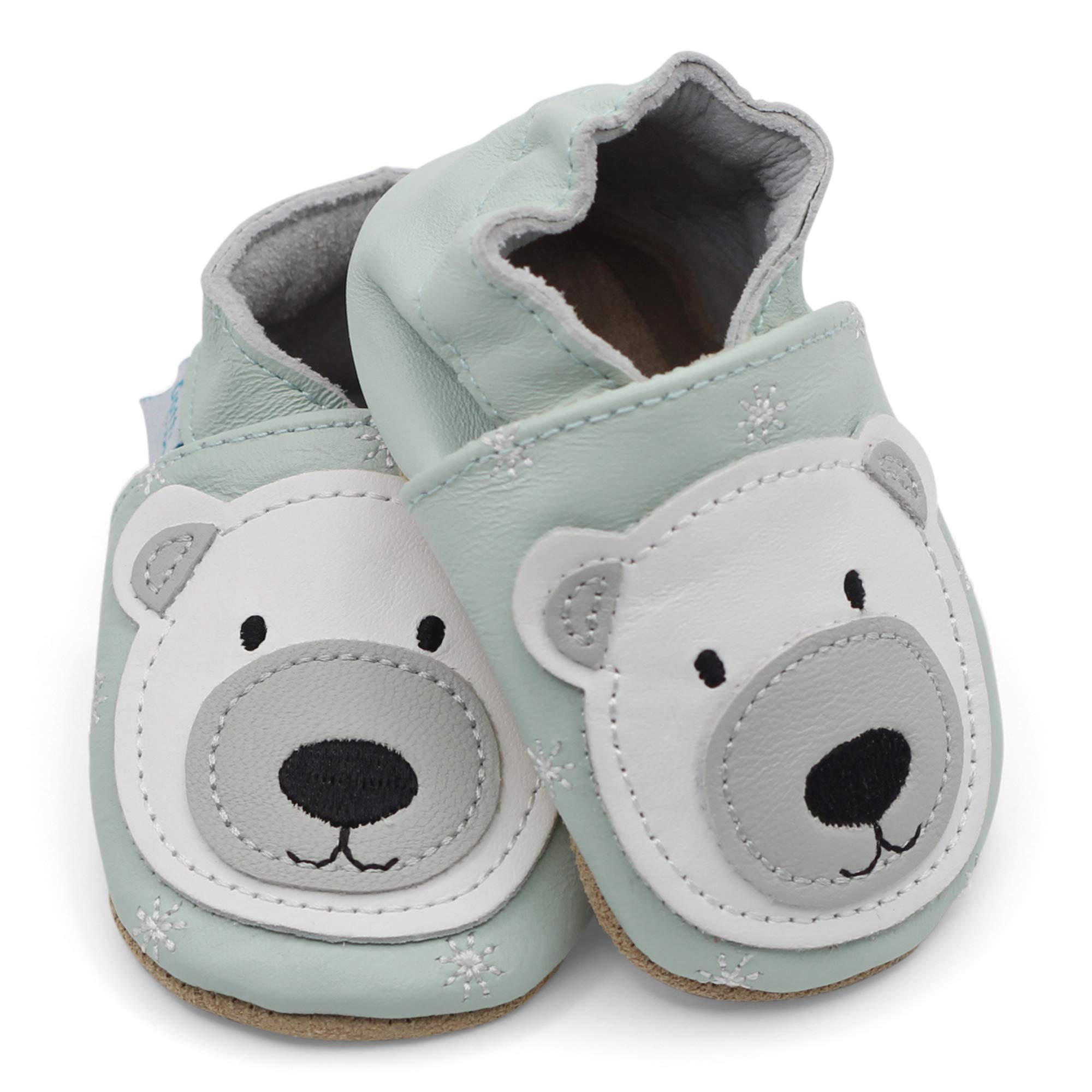 Dotty Fish Unisex Soft Leather Shoes, Unisex Baby First Walker Shoe - 5