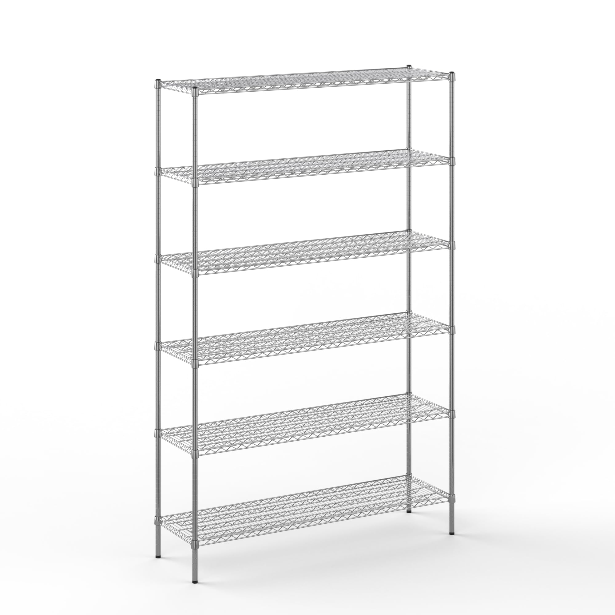 18" Deep x 60" Wide x 96" Height Wire Shelving Kit | 6-Tier | NSF Commercial Storage Rack Unit