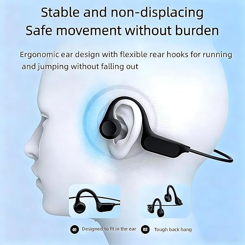 Miniatura 4 de IP68 - Auriculares de natación de conducción ósea impermeables, diseño de oreja abierta, reproductor MP3 de 32 GB integrado para natación,