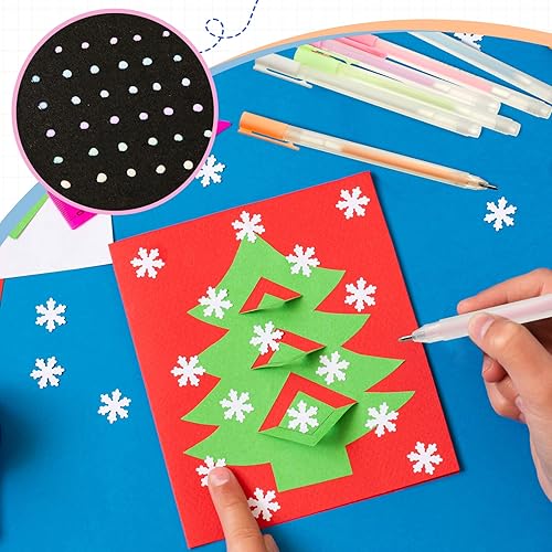 Miniatura 6 de Fulmoon 24 bolígrafos de pegamento con recambios de pegamento para bolígrafo de secado rápido para suministros de manualidades de papel, papelería