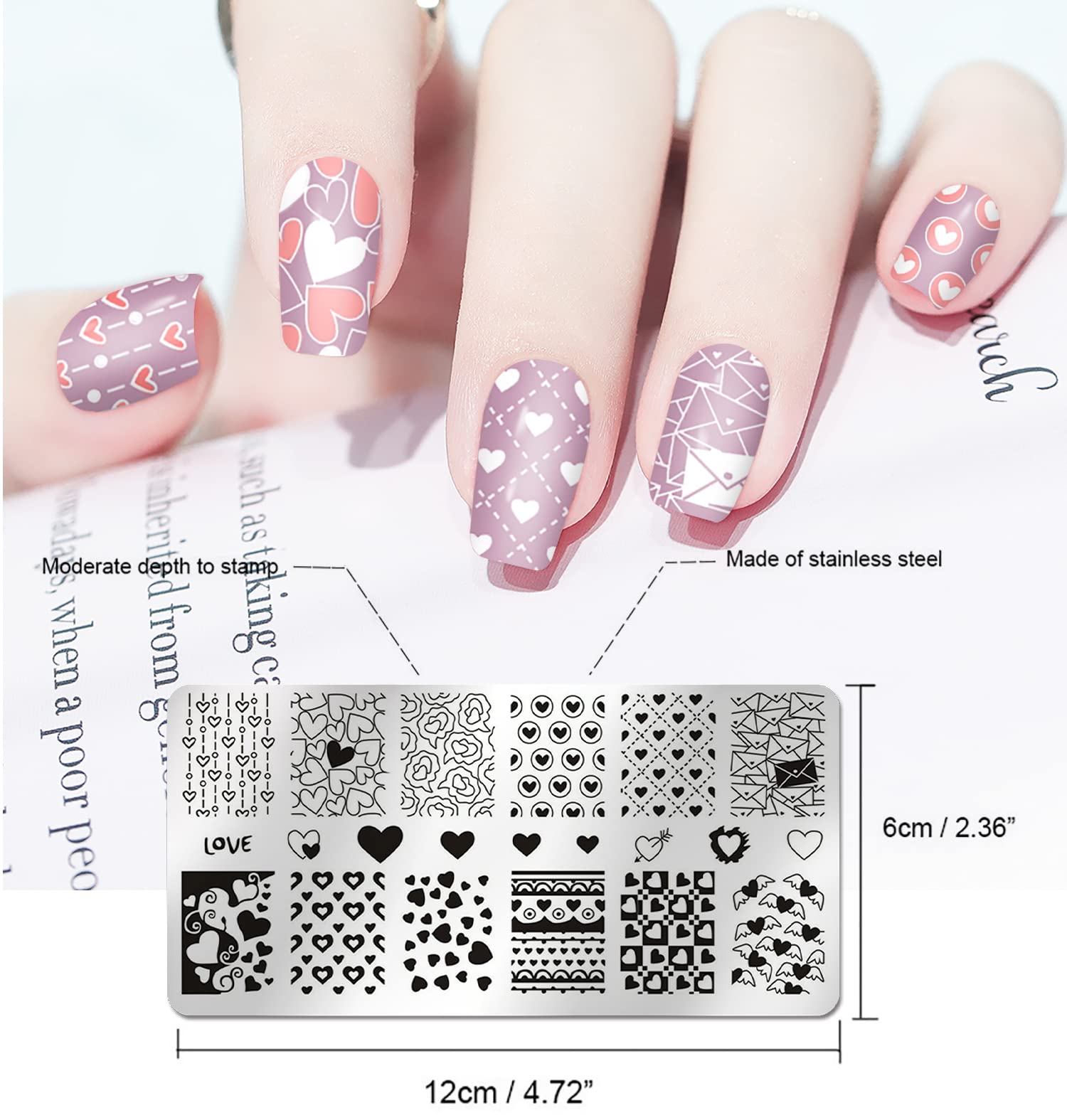 amazon-com-silpecwee-6-pieces-valentine-s-day-nail-stamp-nail-stamping-plate-holiday-heart-nails-design-nail-stencils-nail-art-template-nail-polish-stamp-tools-nail-art-accessories-for-acrylic-nails-beauty for Free Printable Nail Art Stencils Amazon.com: SILPECWEE 6 Pieces Valentine's Day Nail Stamp Nail Stamping Plate Holiday Heart Nails Design Nail Stencils Nail Art Template Nail Polish Stamp Tools Nail Art Accessories for Acrylic Nails : Beauty for Free Printable Nail Art Stencils