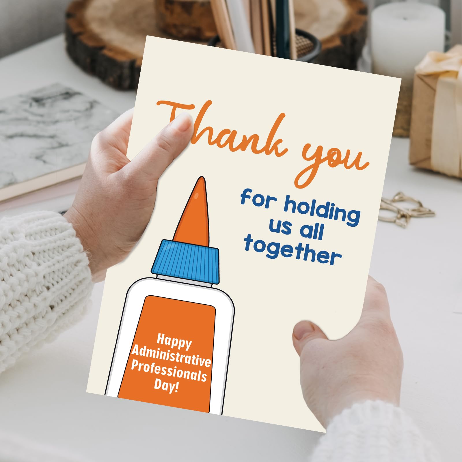 Administrative Professionals Day Card, Thank You Card for Administrative Assistant Office Manager Secretary, Appreciation Greeting Card with Envelope