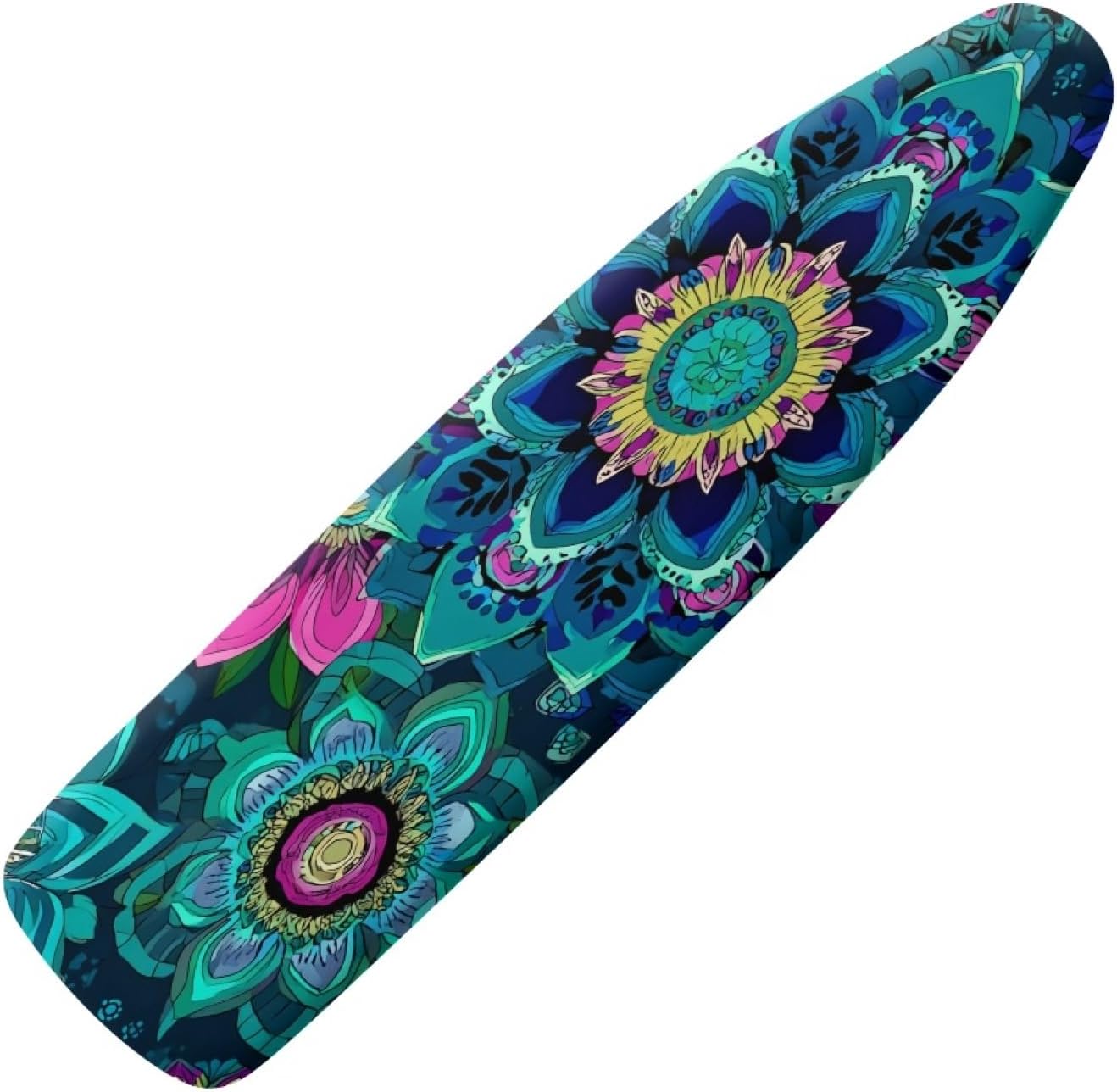 Iron Board Cover with Padding Standard Size Flower Blue Green Pink Padded Ironing Board Covers 15x54 Heat Reflective Extra Thick Wide Non Stick Scorch and Stain Resistant Heatproof
