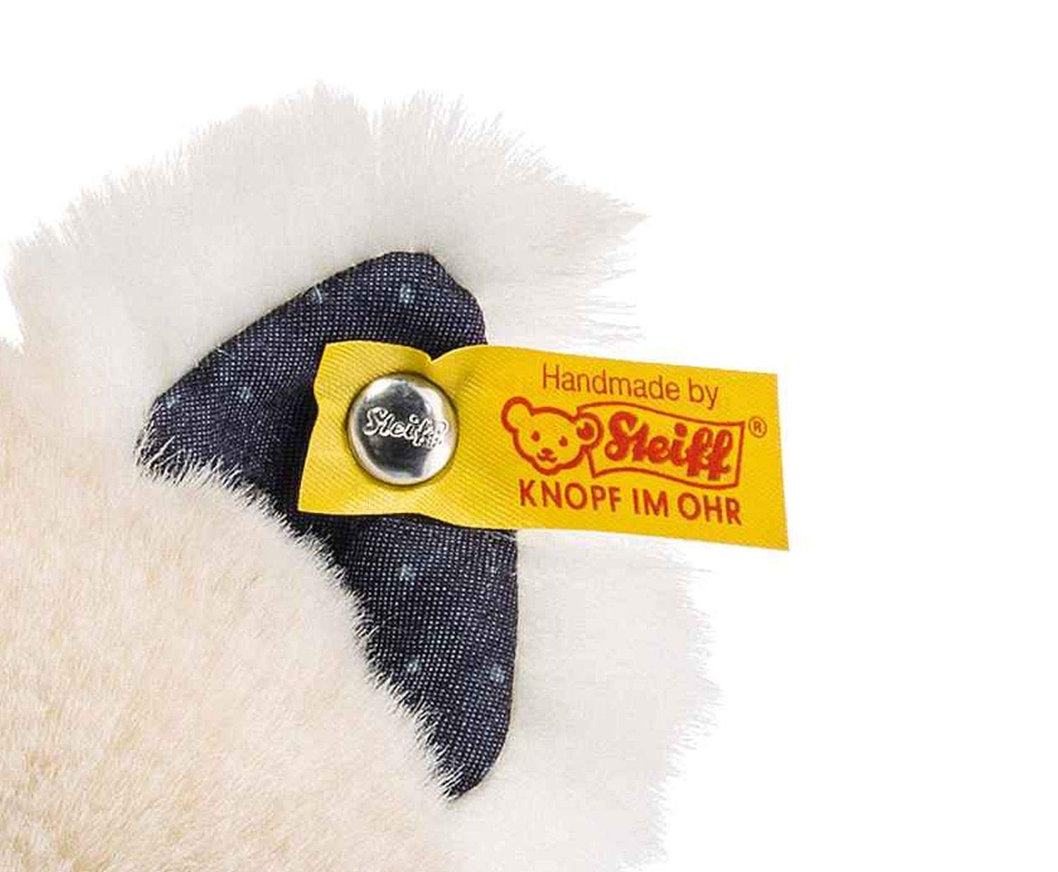 Buy Steiff 84447 White Denim Darlings Miau Cat Plush Toy Online at